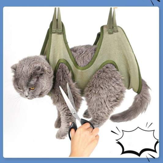Cat Grooming Restraint Bag with Hammock | Stress-Free Grooming for Anxious Cats